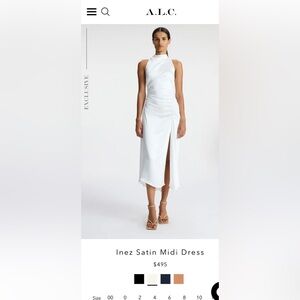 New with tags, A.L.C Inez dress in white.